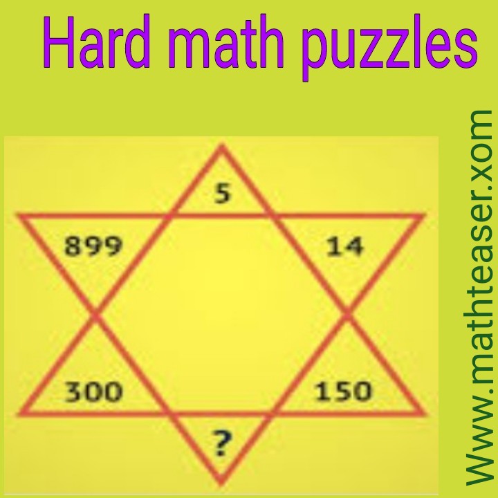 Hard math puzzles questions