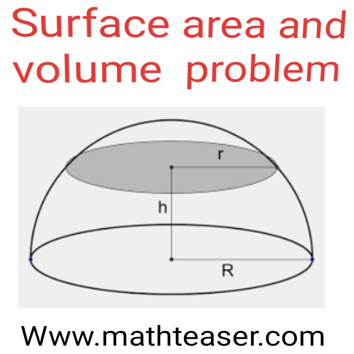 Surface area and volume problems