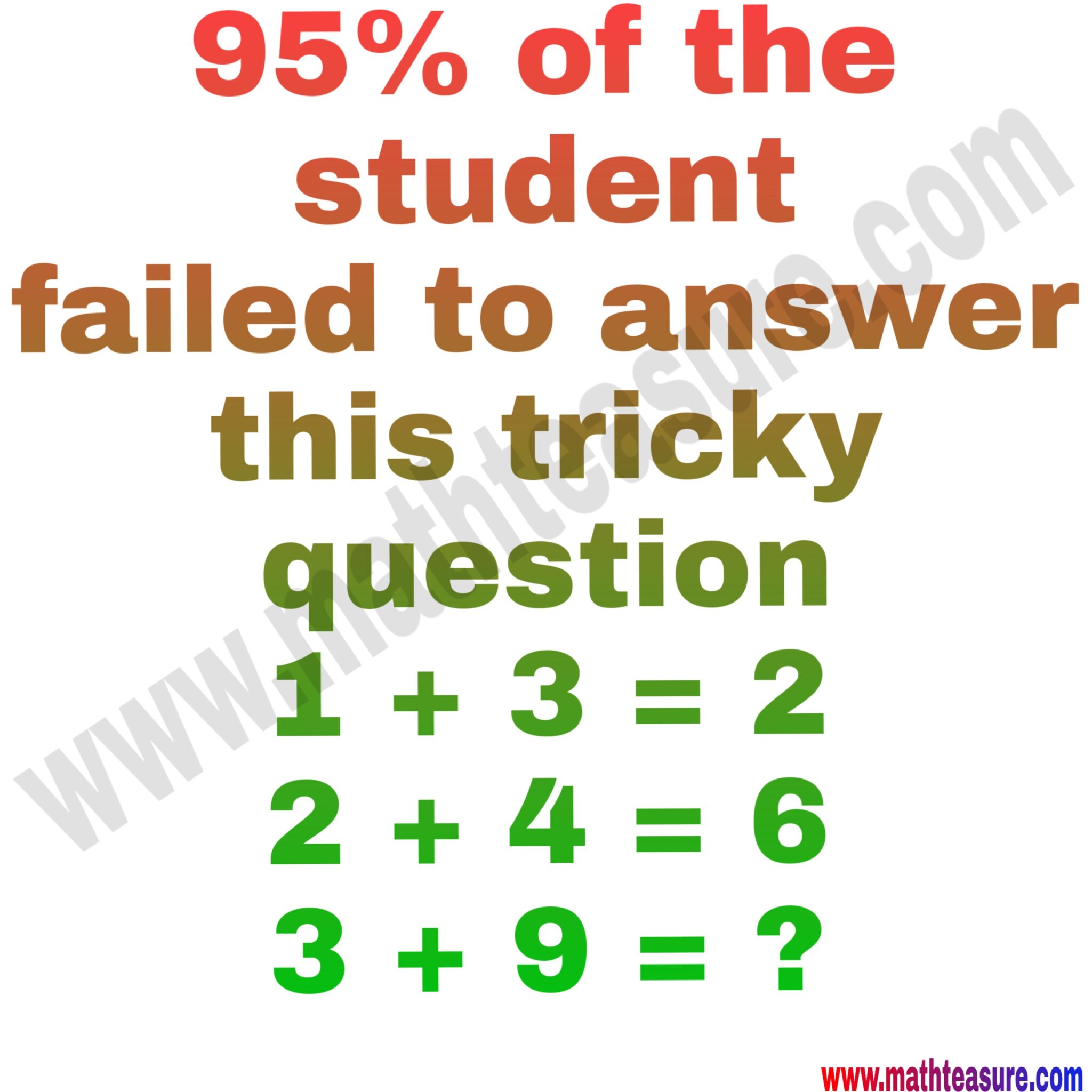 Answer this tricky questions – Math Teaser- Math lovers cafe