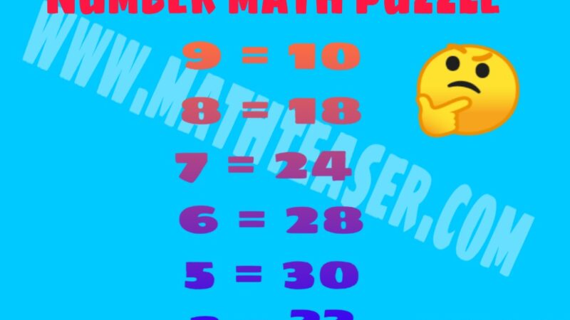 Number math puzzle 9=10, 3=?